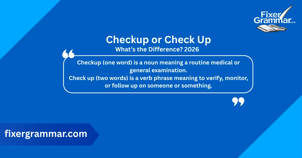 checkup-or-check-up-meaning