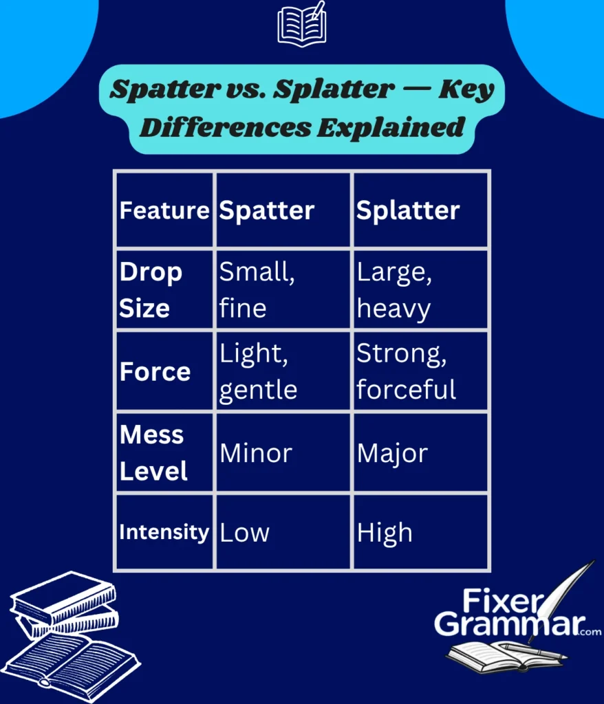 spatter-vs-splatter-differences